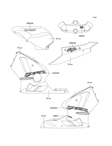 ZX1200 Decals(c.t.blue)(b1)