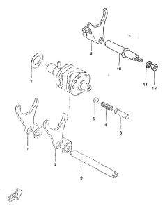 TZR50 Shift cam. fork