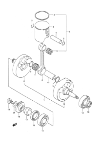 RM250 Вал коленчатый