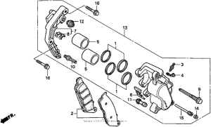 VT1100C2 Передний суппорт
