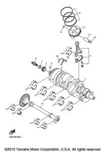 YZF-R1M Коленчатый вал и Поршень