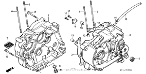 XR80R Картер двигателя