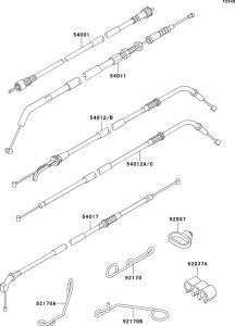 ZX600 Тросы управления