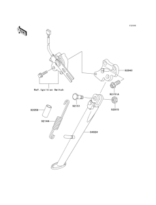 ZX900 Подножка
