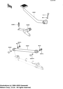 KZ1100 Педаль тормоза