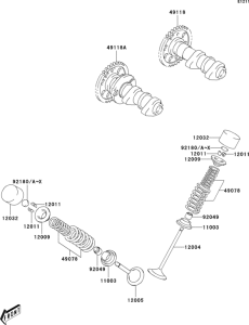  Распред вал  / клапана