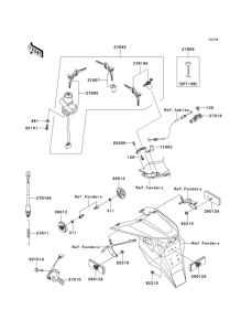 ZR1000 Ignition switch / locks / reflectors(a1 / a2)