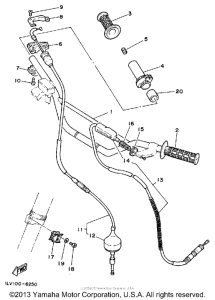 YZ490A Handlebar-cable
