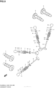 DL650 (ABS) Распред вал / клапана