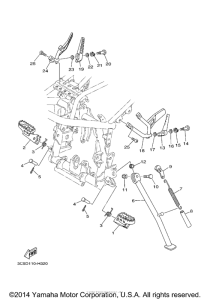 XT250FC Подножки