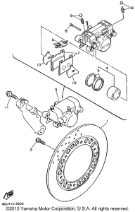 XJ600SF Задний суппорт