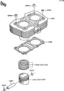EX305 Цилиндр и поршни