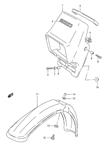 TS185 Headlamp cover  front fender