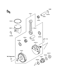 KX125 Crankshaft / piston
