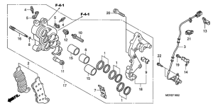 CBF600S (ABS) Передний суппорт