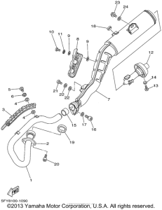 TW200N Выхлопная система