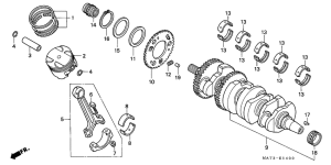 CBR1100XX Crankshaft / piston