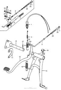CT90 Main stand + brake pedal