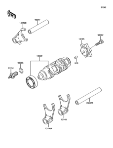 BJ250LGFA ギヤチェンジドラム / シフトフォーク