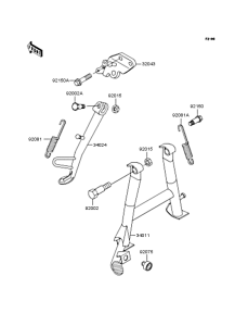 EX250 Подножка