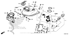MSX125 Топливный бак