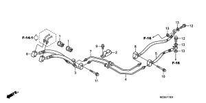 ST1300 (ABS) Задние тормозные трубки