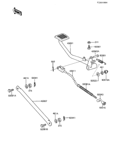 KZ1000 Педаль тормоза