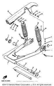 XJ550RK Бугель и задние амортизаторы