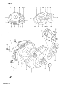 DR650 Crankcase cover ass`y  (v