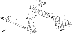 CT90 Shift drum + shift fork