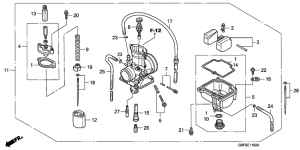 CR85RB Carburetor assy
