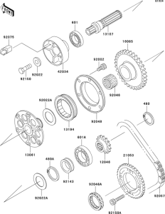 ZX750 Generator shaft