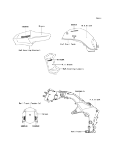 KLZ1000 Decals(green)(aef)