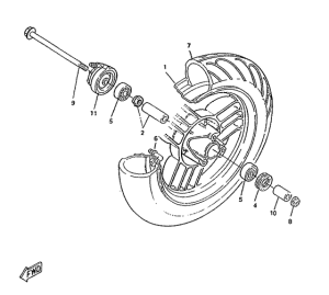 YE80 Переднее колесо