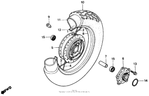 VT800 Переднее колесо