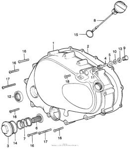 XL250 Крышка картера правая