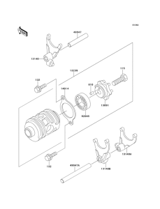  Change drum / shift fork