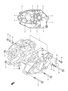 DR125 Картер двигателя