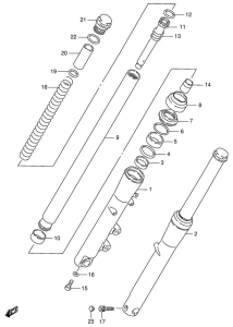 VS800 Передняя вилка