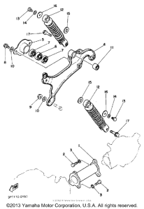 PW50D Swing arm - rear shocks