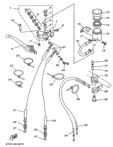 TZ250 Главный тормозной цилиндр