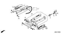 NSR125R Swing arm / chain case