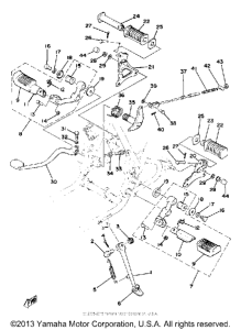 XS400-2E - 1978 Stand - footrest - brake pedal