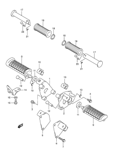 VL125 Подножки