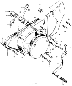 CB175 Крышка картера левая