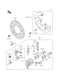 KLE500 Передний тормоз