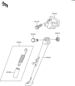 ZX400 Подножка