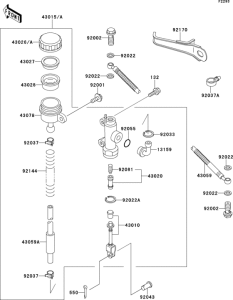 ZX600 Задний торм цилиндр