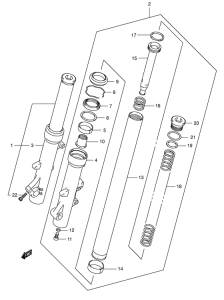 AN400 Демпфер передней вилки
