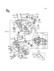 KX65 Картер двигателя